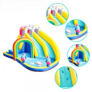 Custom Oxford Water Inflatable Bounce House With Slide Water Gun Party Jumping Party Combo Inflatable Bounce House with Kids
