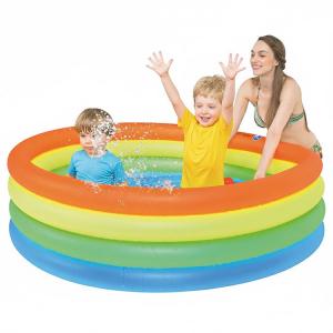 Inflatable Big Round Pool Eco Friendly 4 Ring Blow up PVC Swimming Pool