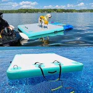 Custom Size Inflatable Floating Dock Platform Whole Set for Family Vacation Ocean Pool