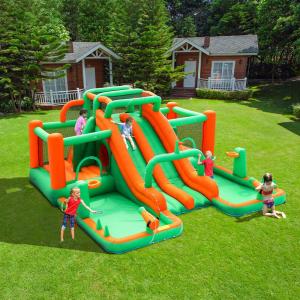  Outdoor Party Green Kids Carnival Bounce House Inflatable Children's Inflatable Water Castle