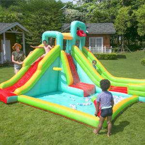 Water Castle Inflatable Bouncer Trampoline Bouncy Castle Water Jungle Inflatable with Kids