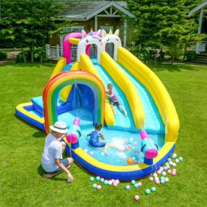 unicorn-rainbow-inflatable-water-slide